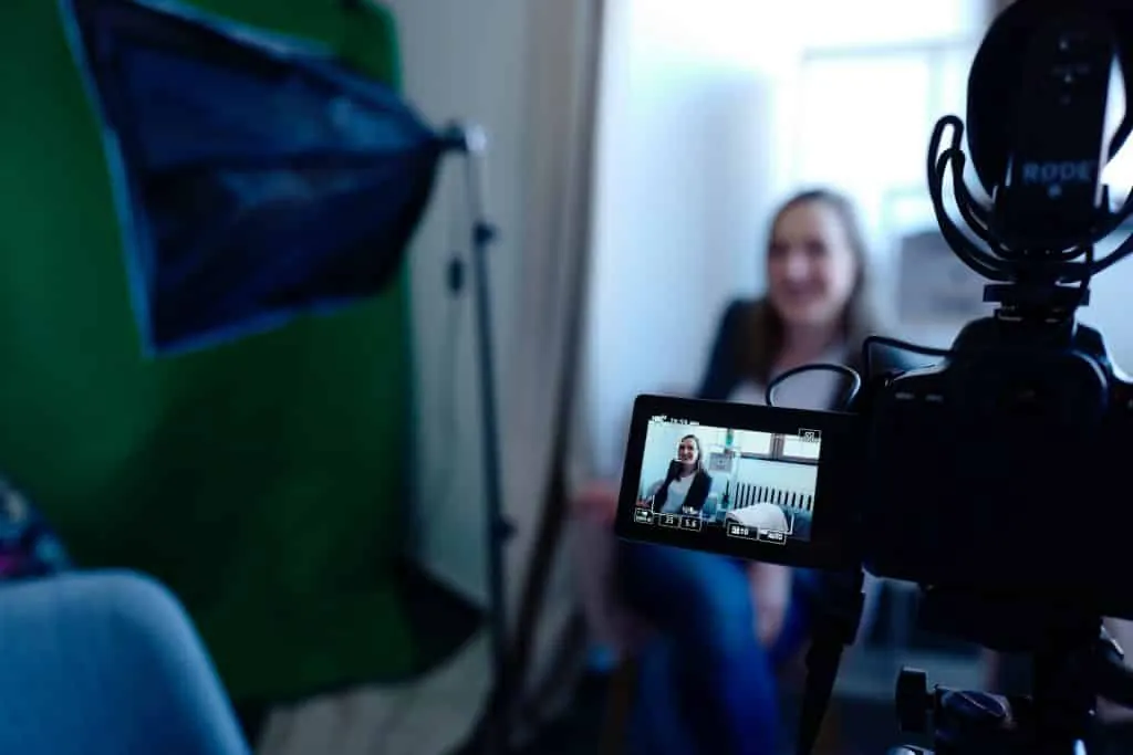 Interviews and testimonies in a documentary